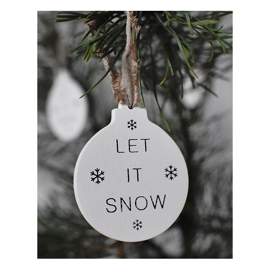Drewniane Bombki, Let It Snow, Skandynawski Styl